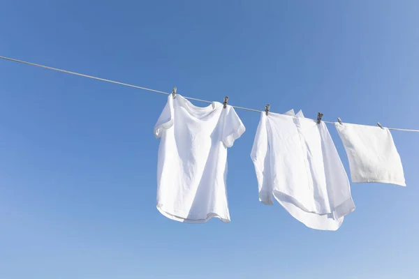 Aesthetic Laundry Concept_Clothes Line — Stock Photo, Image