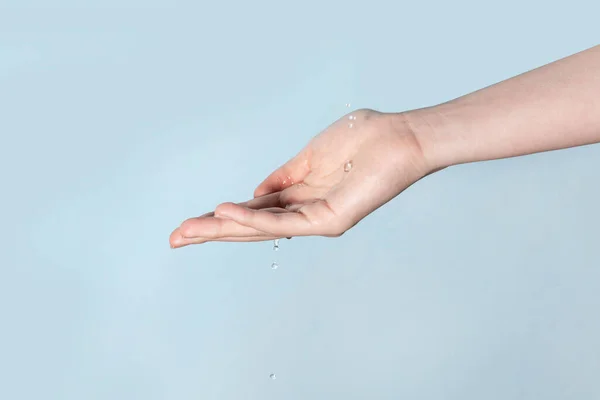 Mãos Beleza Movimento Série Usando Toner — Fotografia de Stock