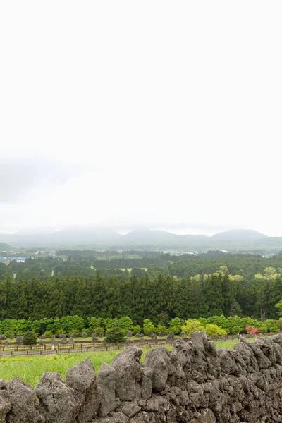 Sangumburi Crater Scenic Landscape Jeju Island Korea — Fotografia de Stock