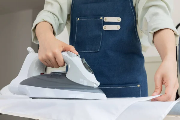 Aesthetic Laundry Concept_Ironing Shirts — Stock Photo, Image