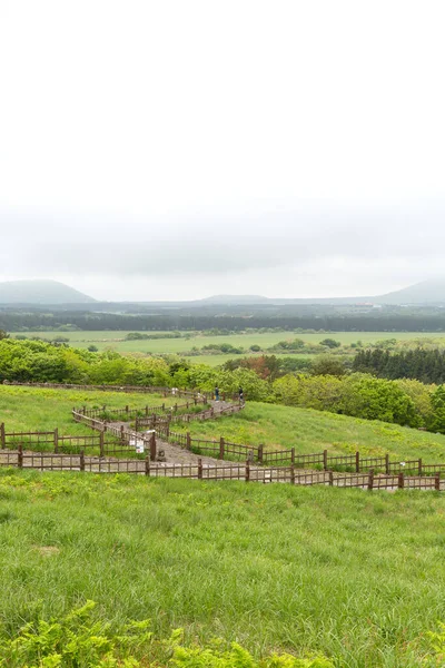 Sangumburi Crater Scenic Landscape Jeju Island Korea — Fotografia de Stock