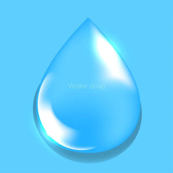 Ilustración Gráfica Gota Agua Azul — Vector de stock