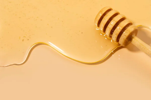 Honungsdipper Stick Och Honung Konsistens — Stockfoto