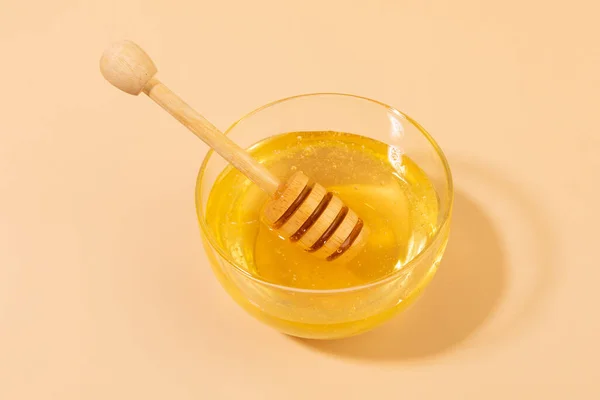 Honung Och Honung Pinne Skål — Stockfoto
