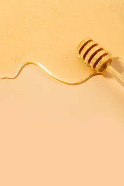 Honey Dipper Stick Honey Texture — Stock Photo, Image