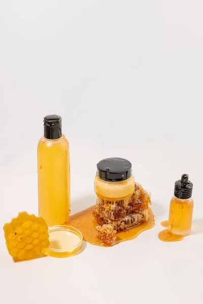 Grundläggande Makeup Gjord Honung — Stockfoto