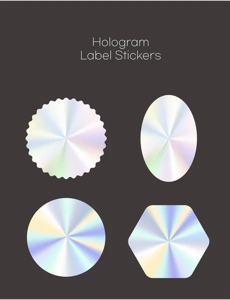 Ilustração Etiqueta Holograma Autocolantes Vector —  Vetores de Stock