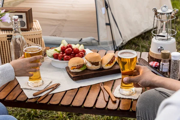 Ambiente Camping Estética Beber Cerveza — Foto de Stock