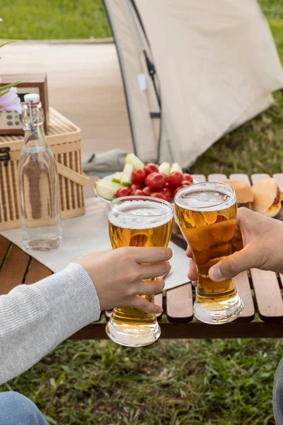 Ambiente Camping Estética Beber Cerveza — Foto de Stock