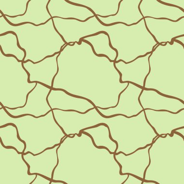 Soyut çizgisi olan yeşil, pürüzsüz vektör deseni, lianalar