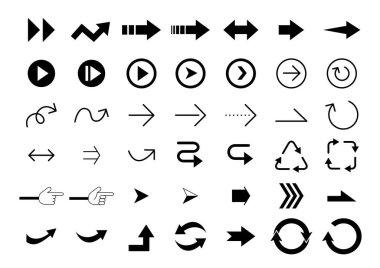 Çeşitli ok resimleme materyalleri kümesi