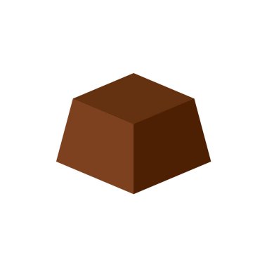 Çikolata tanesinin çizim malzemesi.