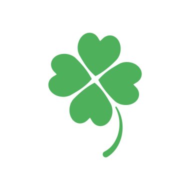 Basit dört yapraklı yonca çizimleri.