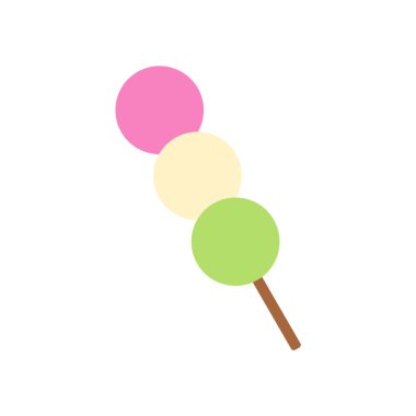 Düz ve basit üç renkli hamur köftesi resimleme malzemesi