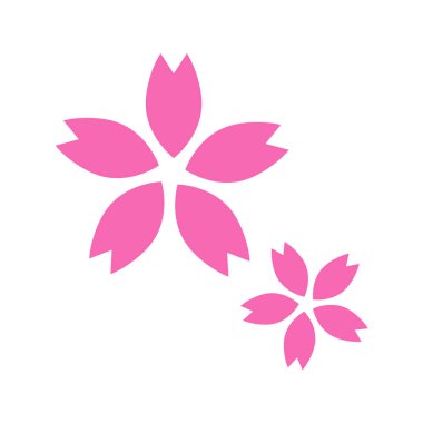 Basit ve düz Sakura çizim materyali