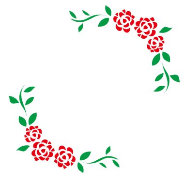 Basit kırmızı gül süsleme malzemesi