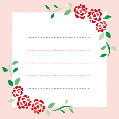 Basit kırmızı gül süsleme malzemesi