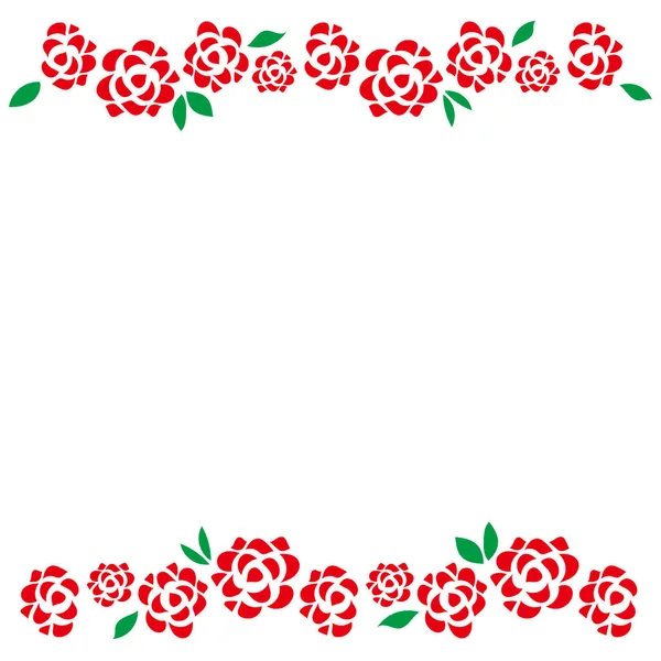 Simple Red Rose Line Illustration Material — Stock Vector