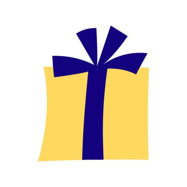 Basit ve düz hediye illüstrasyon materyali