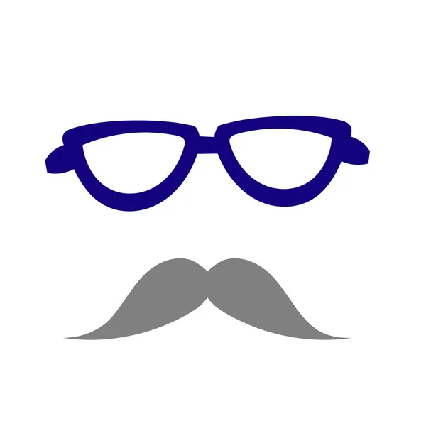 Egyszerű Sík Szemüveg Illusztrációs Anyaga — Stock Vector