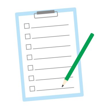 Basit ve düz klasör ve kalem resimleme materyali