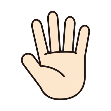 Basit ve ten rengi parmak çizimi materyali