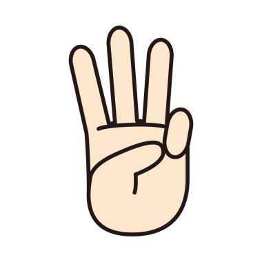 Basit ve ten rengi parmak çizimi materyali