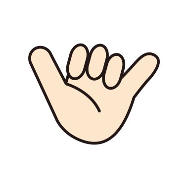 Basit ve ten rengi parmak çizimi materyali