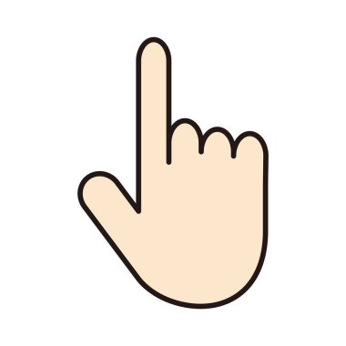 Basit ve ten rengi parmak çizimi materyali