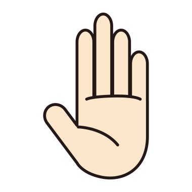 Basit ve ten rengi parmak çizimi materyali