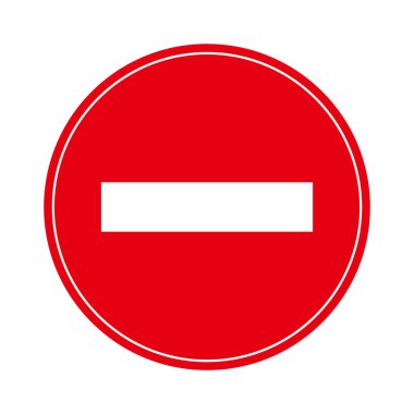 Basit ve göze çarpan giriş yasağı işareti materyali