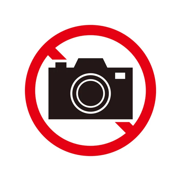 Simple Photography Prohibition Mark Material — Vetor de Stock