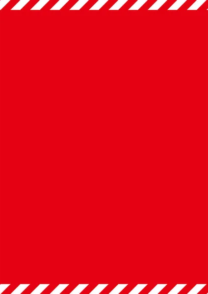 Rojo Prominente Señal Advertencia Material — Vector de stock