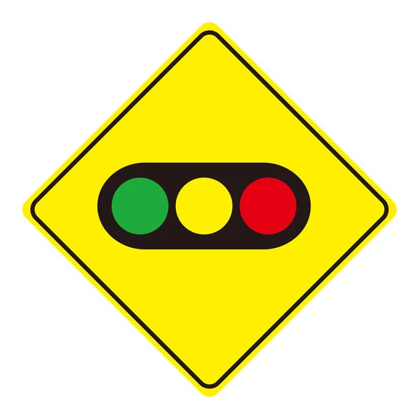 Simple Conspicuous Traffic Light Illustration Material — Stock Vector