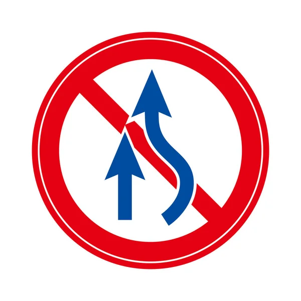 Simple Conspicuous Overtaking Prohibition Sign Material — ストックベクタ