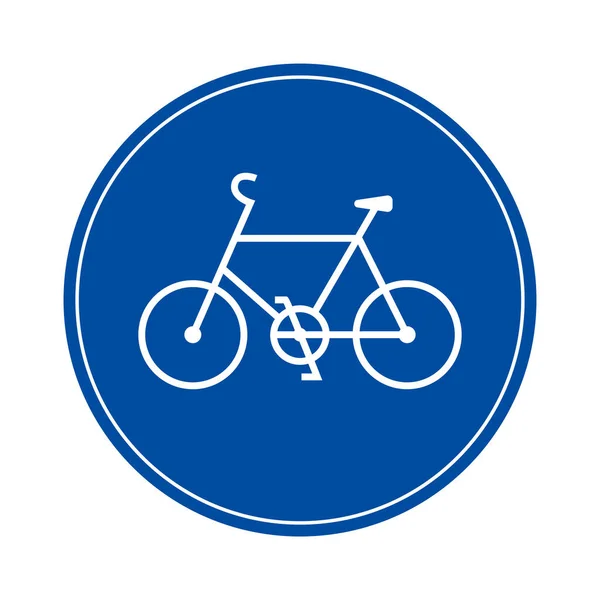 Simple Blue Bicycle Sign Material —  Vetores de Stock