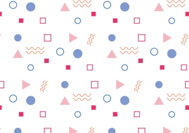 Basit ve sevimli geometrik arkaplan materyali