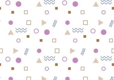 Basit ve sevimli geometrik arkaplan materyali