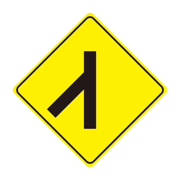 Road Sign Material Merging Traffic —  Vetores de Stock