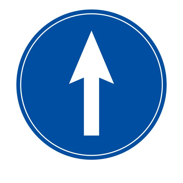 Blue Conspicuous Straight Road Sign Material —  Vetores de Stock