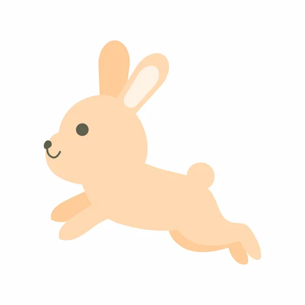 Простий Плоский Матеріал Ілюстрації Кролика — стоковий вектор