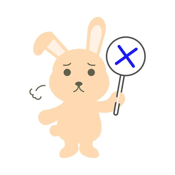 Простий Плоский Матеріал Ілюстрації Кролика — стоковий вектор