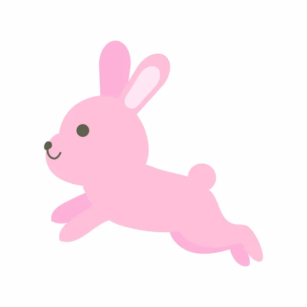 シンプル フラットなウサギのイラスト素材 — ストックベクタ