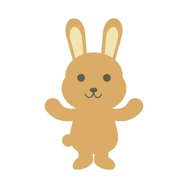 Material Ilustración Conejo Simple Plano — Vector de stock