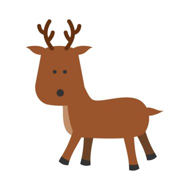 Basit ve düz geyik çizimi materyali