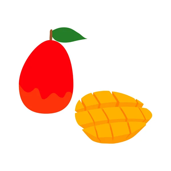 Materiale Illustrazione Mango Piatto Semplice — Vettoriale Stock