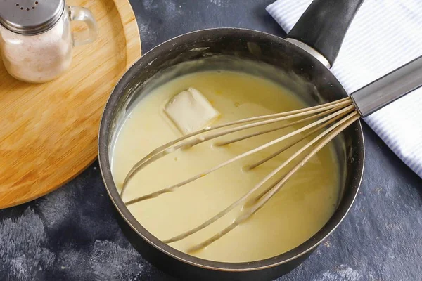 Butter Einrühren Mit Frischhaltefolie Abdecken Und Kalt Stellen Minuten Abkühlen — Stockfoto