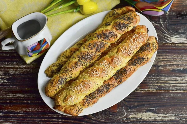 Kulurakya Grego Biscoitos Estão Prontos Cozimento Deve Ser Servido Frio — Fotografia de Stock