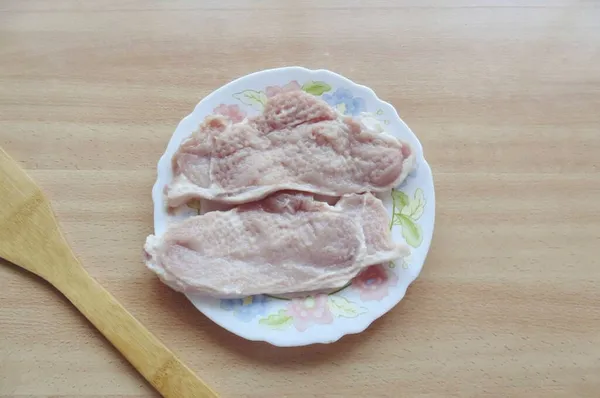 Battre Peu Viande Des Deux Côtés — Photo