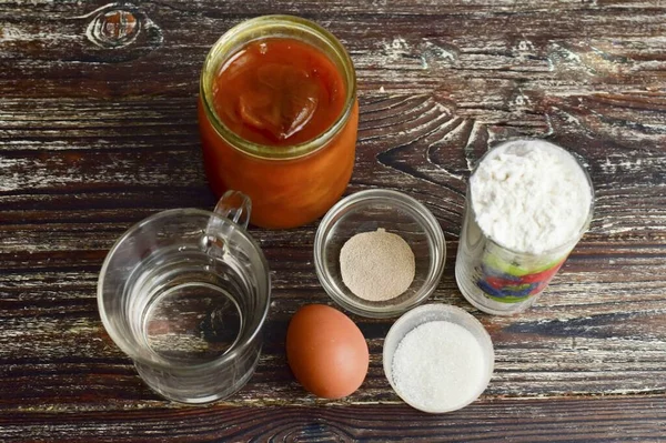 Prepare Todos Ingredientes Necessários Para Fazer Cookies Afogados — Fotografia de Stock